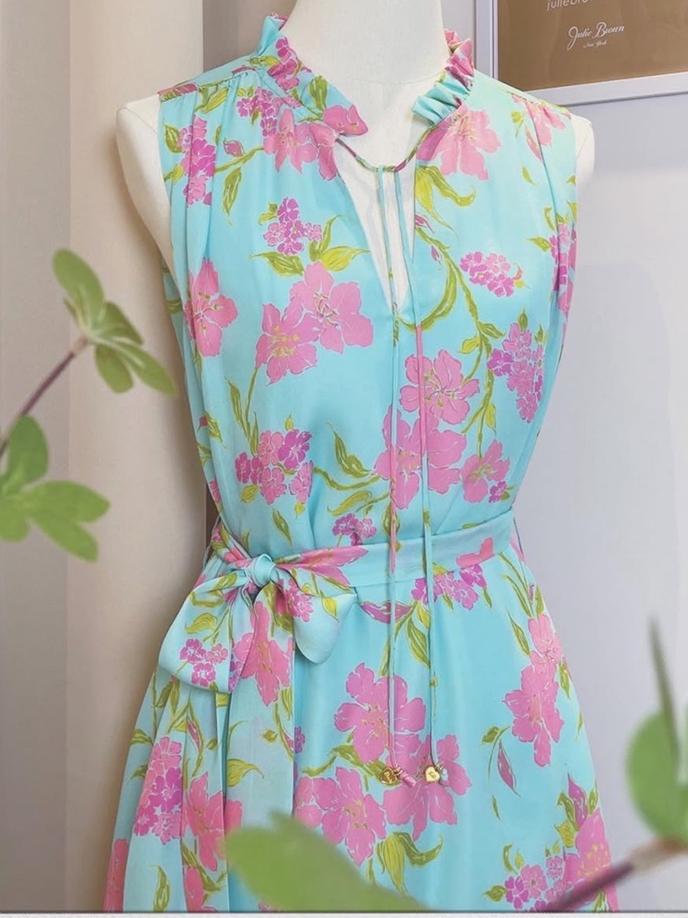 Julie Brown Silk Floral Dress